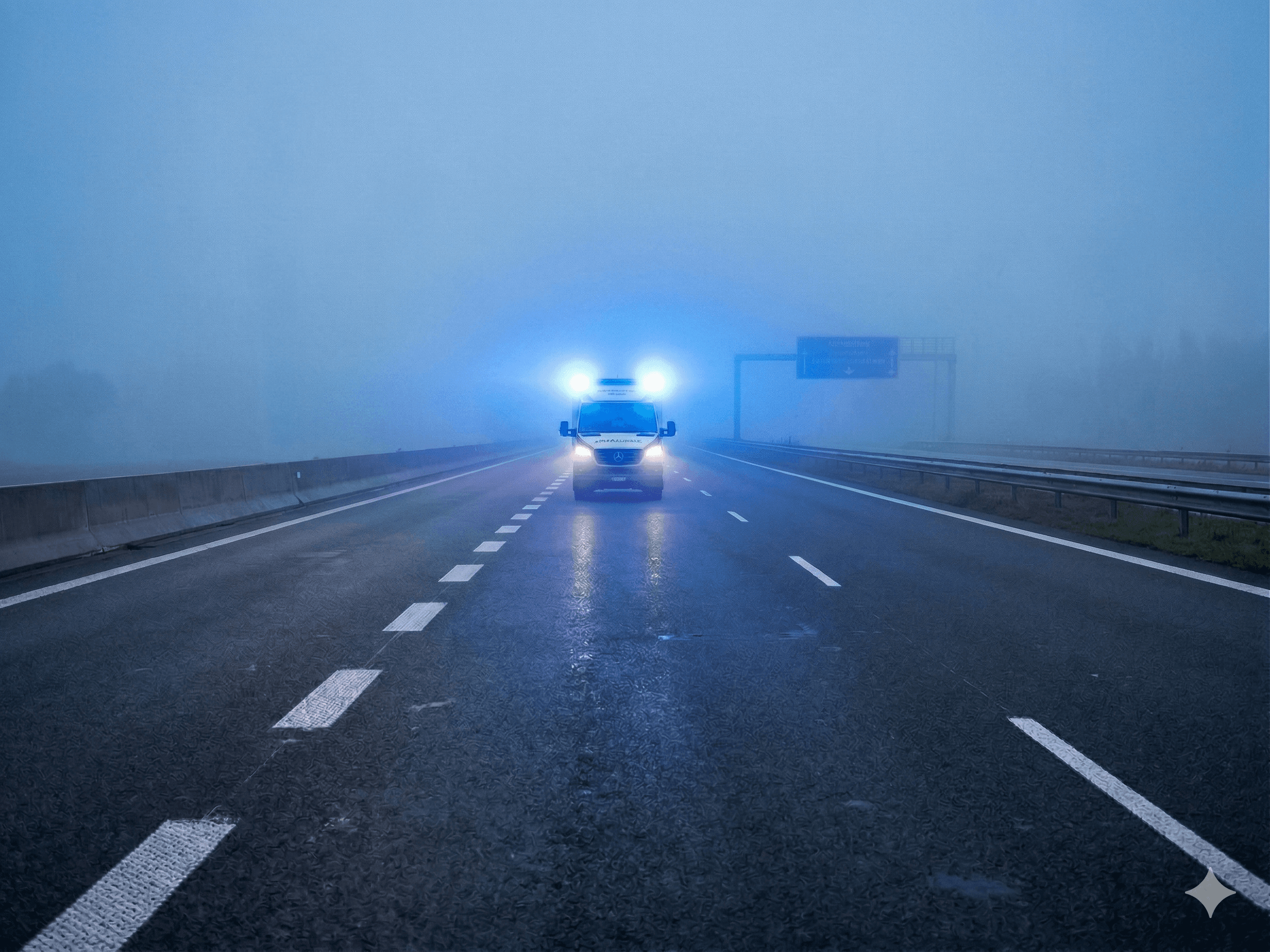 Rettungswagen auf der Autobahn